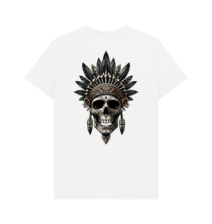 White Sustainable Mens Skull T-Shirt