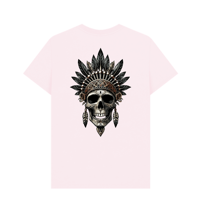 Pink Sustainable Mens Skull T-Shirt